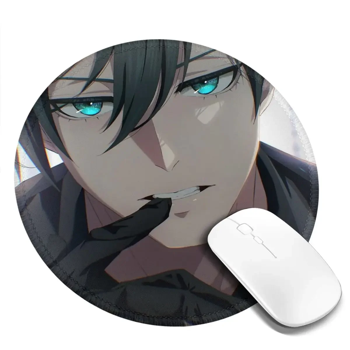Alfombrilla redonda para ratón Itoshi Rin Anime Blue Lock, alfombrilla para teclado de ordenador, alfombrilla para ratón para juegos, alfombrilla para escritorio de PC, accesorios de oficina, alfombrillas para mesa