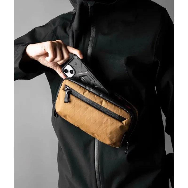 New waterproof nylon functional storage bag, multifunctional crossbody bag, men's portable handbag