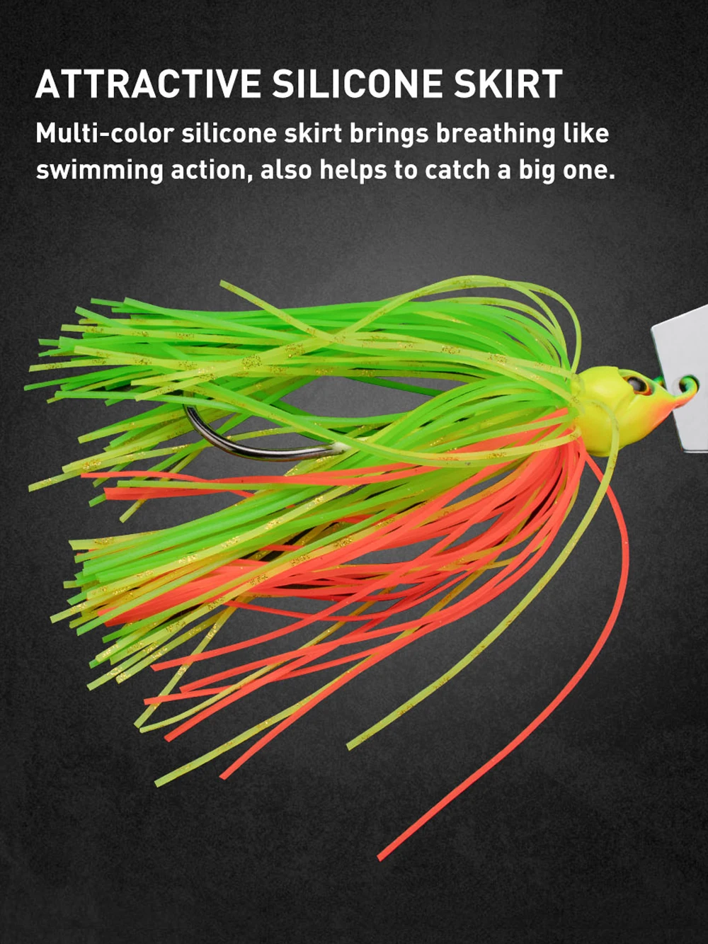 Metal Blade Rubber Jig Head Hook Spinner Bait 7g/9g/12g/14g/21g Fishing Lure Fishhook Pesca Chatter Weedless Wire Spinnerbait