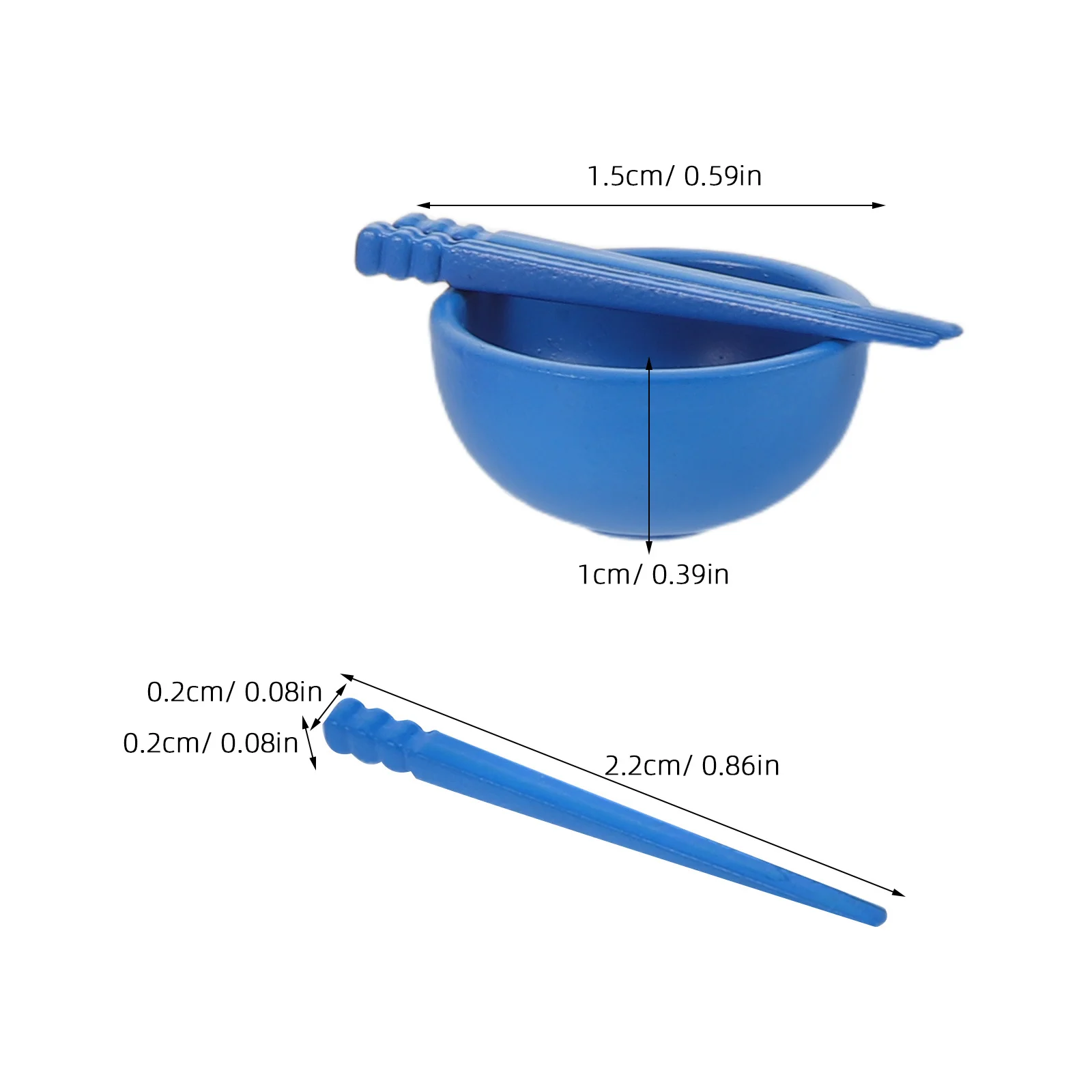 4-teiliges 1:12 Puppenhaus Geschirr-Set Metall Miniatur-Schüsseln Essstäbchen Winzige Küchenutensilien für Rollenspiele Diorama Essen