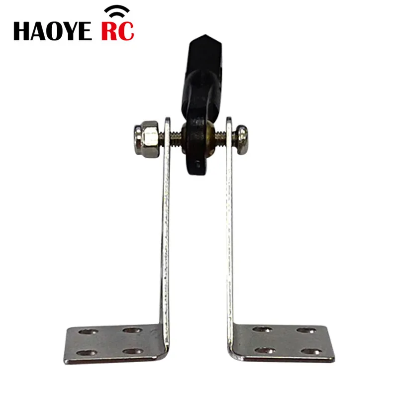Haoye 1 Set Metallhörner + Bolzen durch Kugel, silberfarben, für RC-Flugzeuge, Teile, elektrische Flugzeuge, Schaumstoffmodell, Ersatzzubehör