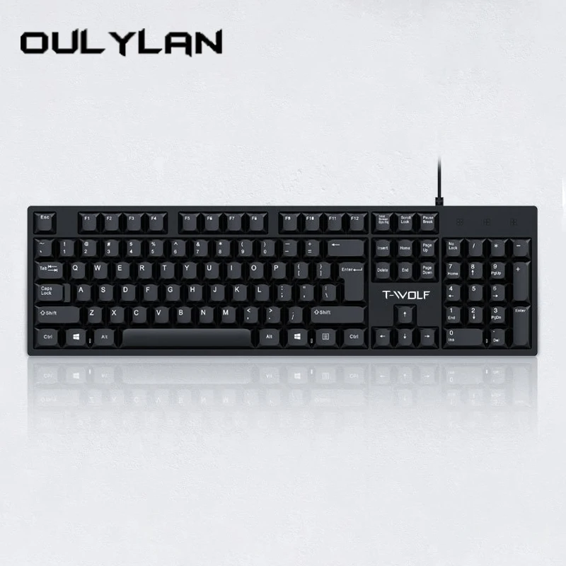 Hot TF500 Keyboard and Mouse Set Spanish Business USB Wired Keyboard and Mouse Gaming Office Ergonomics Design Mouse