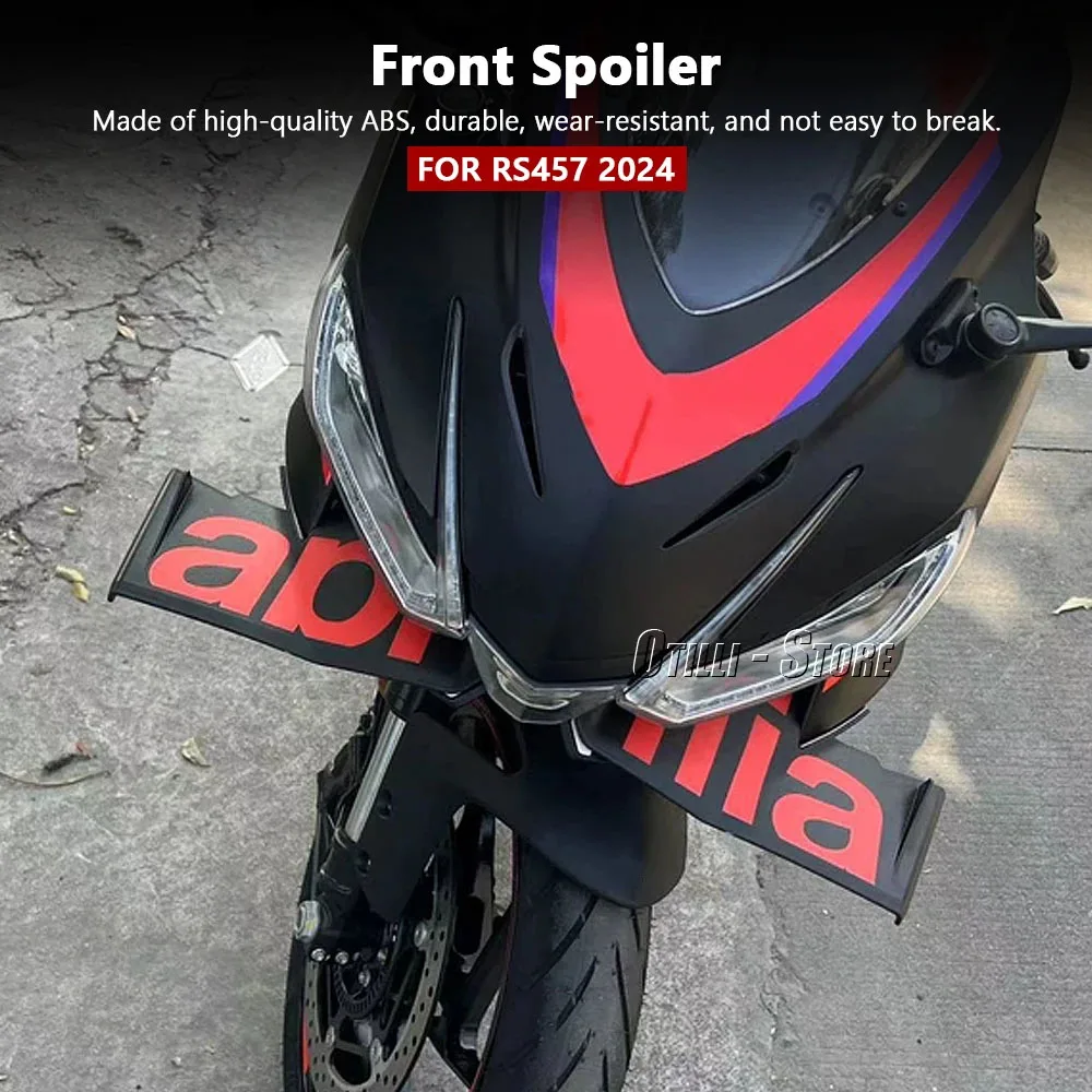 For Aprilia RS 457 RS457 rs457 2024 Motorcycle Accessories Parts Logo ABS Front Fairing Winglets Aerodynamic Guard Spoiler Kit