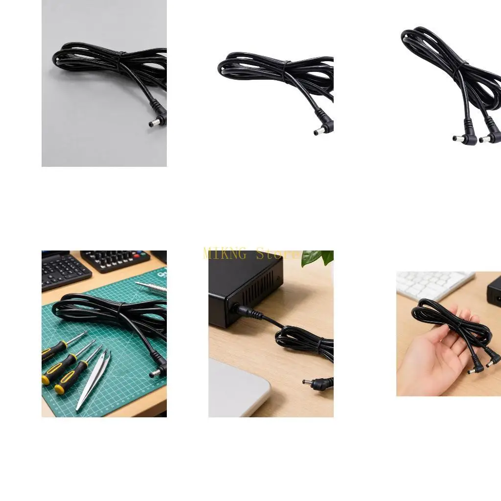 PDC5521 ower Wire with Double Elbow End Heads for CCTV and LED Equipment Best Sale
