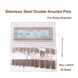 Total of 300pcs Stainless Steel Double Knurled Pins Replacement for Rolex Bracelet Watch Accessories