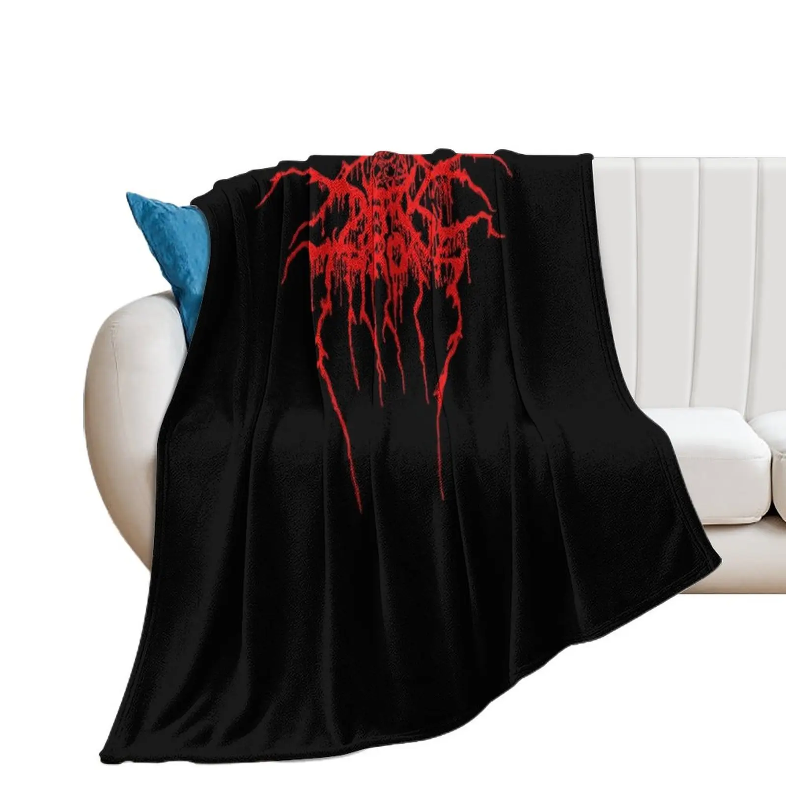 

Darkthrone Logo 3 Black Metal Throw Blanket Decoratives Retros Cute Plaid Nap Blankets