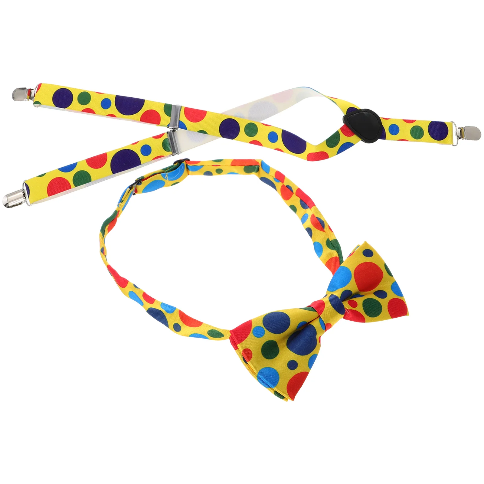 Adjustable Clown Suspender Kid Suit Dot Bow Tie Belt Kids Suspenders and Matching Costumes