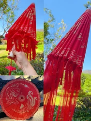 Wedding Red Bridal Umbrella Waterproof Fan Chinese Wedding Ancient Style Beach National Style Parasol El Principito