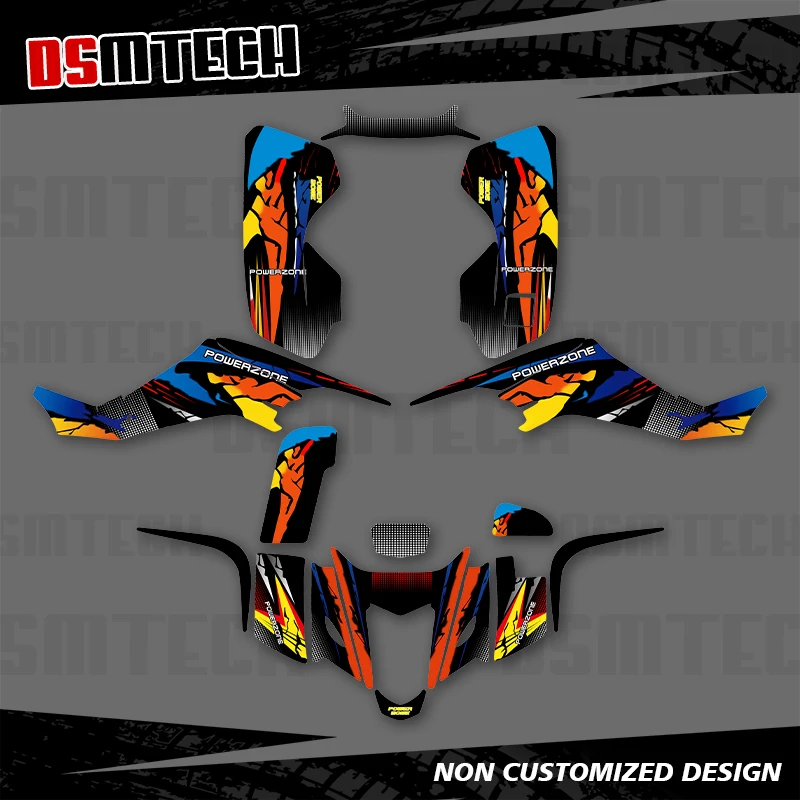 

DSMTECH для SUZUKI LTZ400 LTZ 400 2003 2004 2005 2006 2007 2008, графические наклейки, наклейка для мотоцикла, фон, индивидуальный номер 003