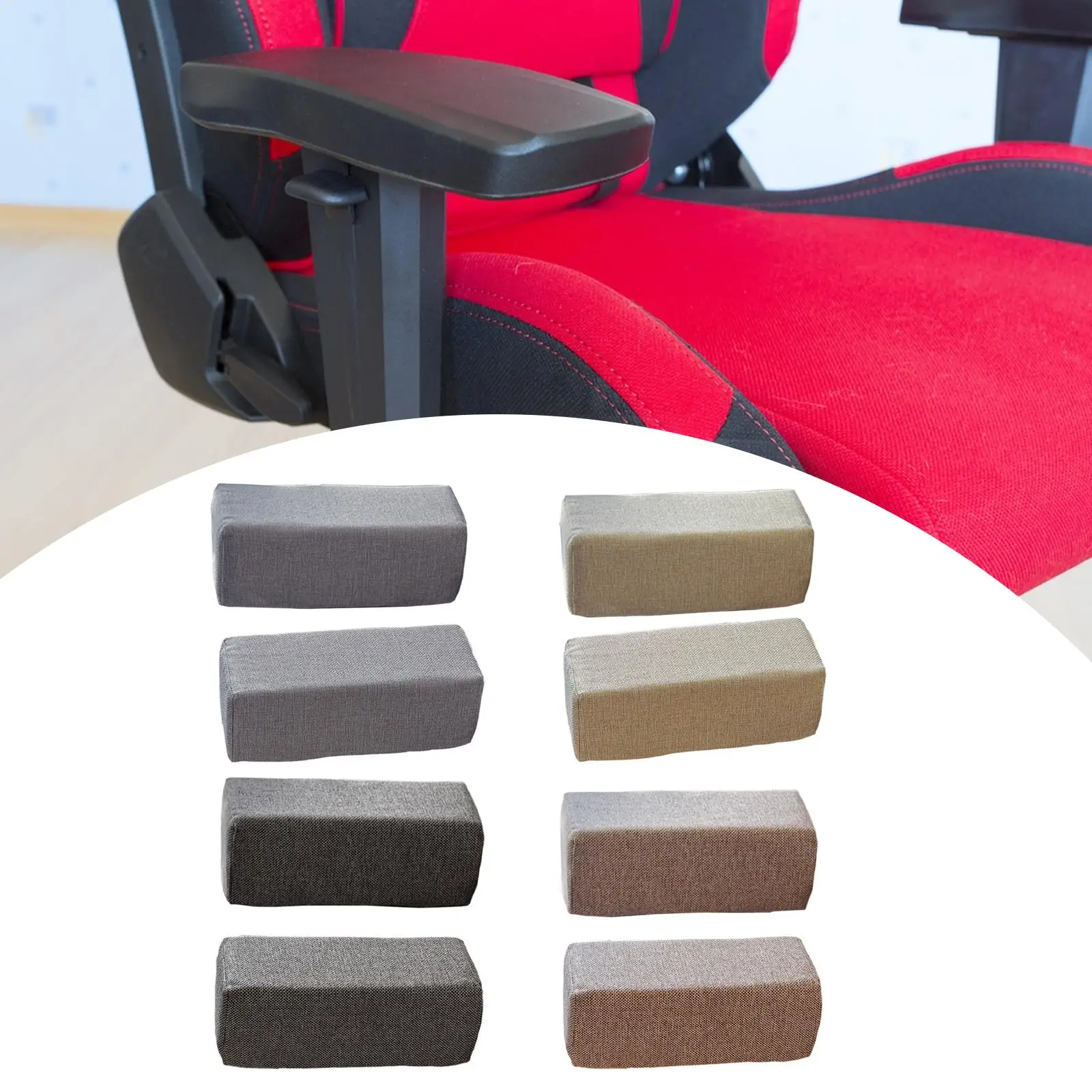 Almohadillas para reposabrazos de silla de oficina, soporte para codo, grueso, reutilizable, antideslizante, cómodo, 2 uds.