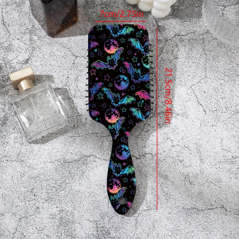 1 high gloss butterfly pattern air cushion comb, wide teeth, knot breaking and styling tool, suitable for all hair types