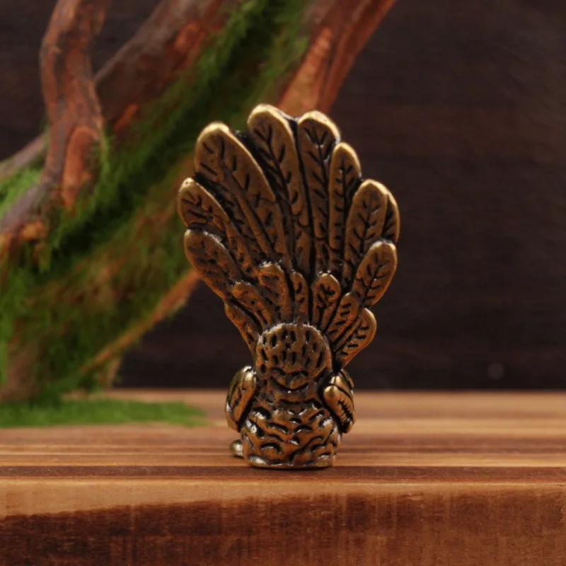 1/2pcs Brass Peacock Open Screen Ornament Antique Jucai Tea Pet Office Desktop Copper Ornament Copper