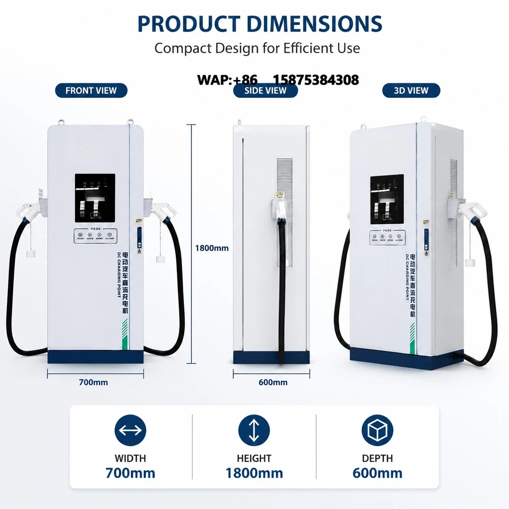 160kW DC Fast Charger Dual 80kW per Dynamic Power Sharing OCPP 1.6J Floor-Mount IP54 Outdoor