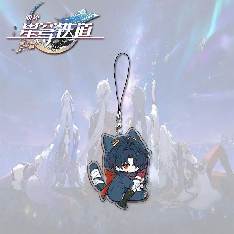 Honkai: Star Rail Figure Phainon Keychain Hyacine Cipher Anaxa Castorice Mydei Acrylic Keyring Cute Anime Fans Gifts Accessories