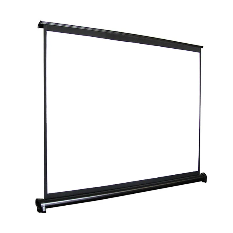 White plastic portable storage simple tablecloth 40 inch 50 inch household high definition projector screen
