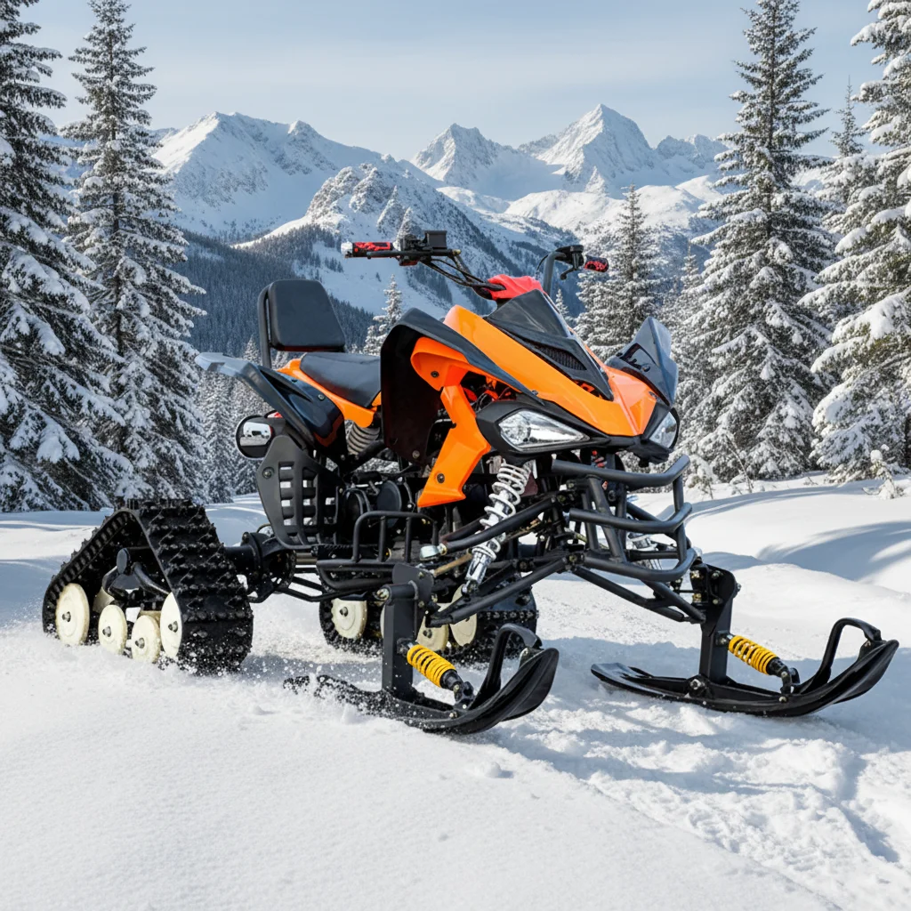 72V 3000W Electric Snowmobile Adults High Power Tracked Snow Mobile Sled Winter Outdoor Sports Motorized Snow Scooter