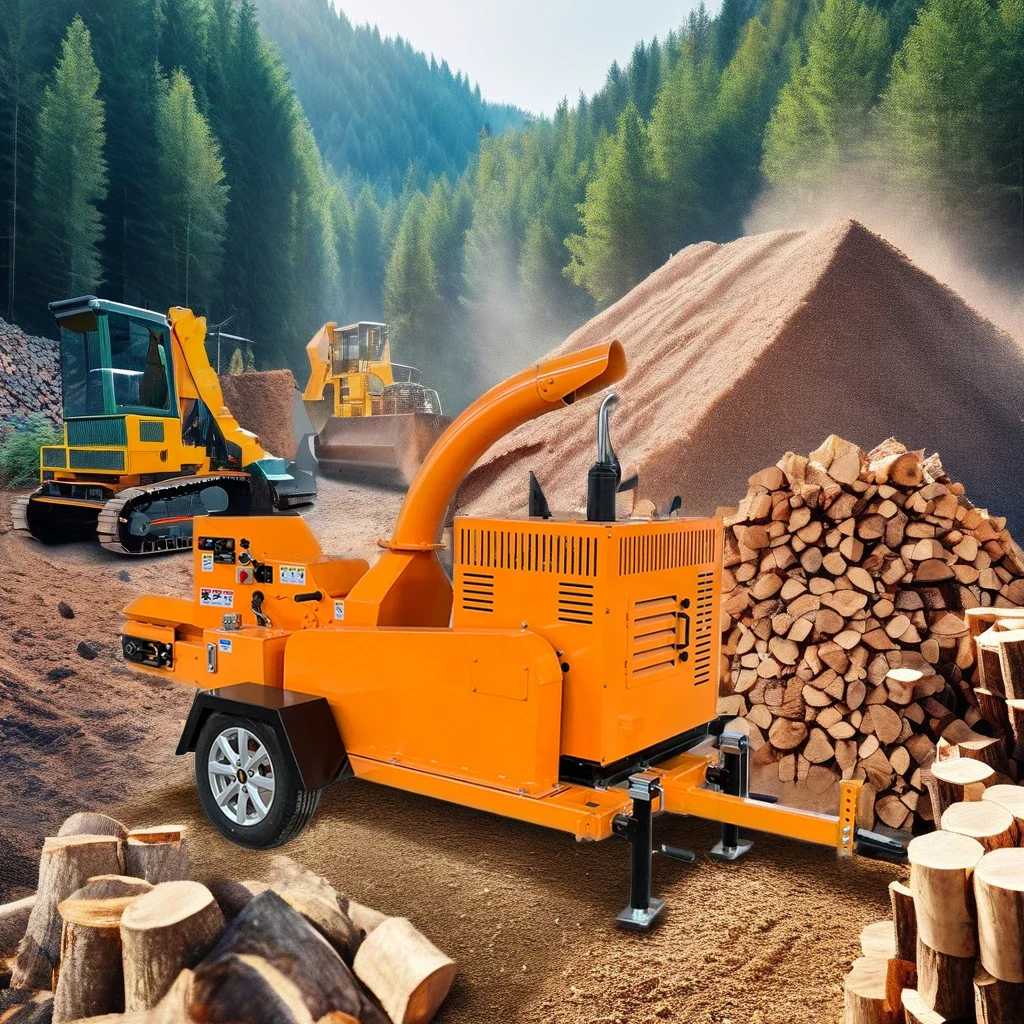

VOL-6140 Wood Chipper Machine 197HP 8tons/h 2900r/min Tree Branch Shredder for Farms Industrial