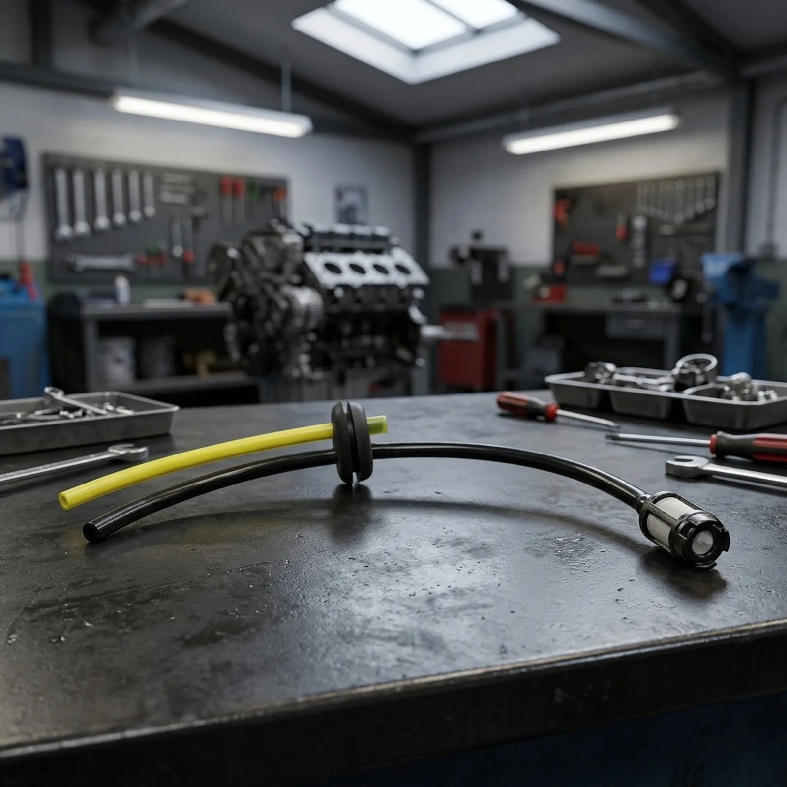 Fuel Hose Assembly with Tank Filter and Grommet for Petrol Applications Supporting 21cm Main Line and 10cm Return Line Lengths