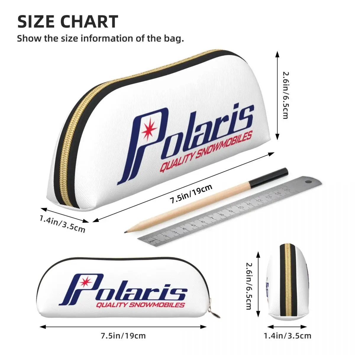 ヴィンテージポラリスロゴスノーモービルロゴペンケースペンホルダー収納文具ペンボックス鉛筆バッグ男の子女の子ギフト用