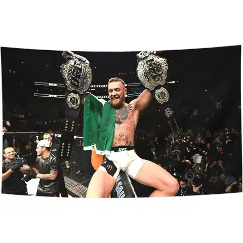 Conor McGregor Boxing Flag Funny Poster Durable Man Cave Wall Hanging Decor Tapestry for Room Art Background
