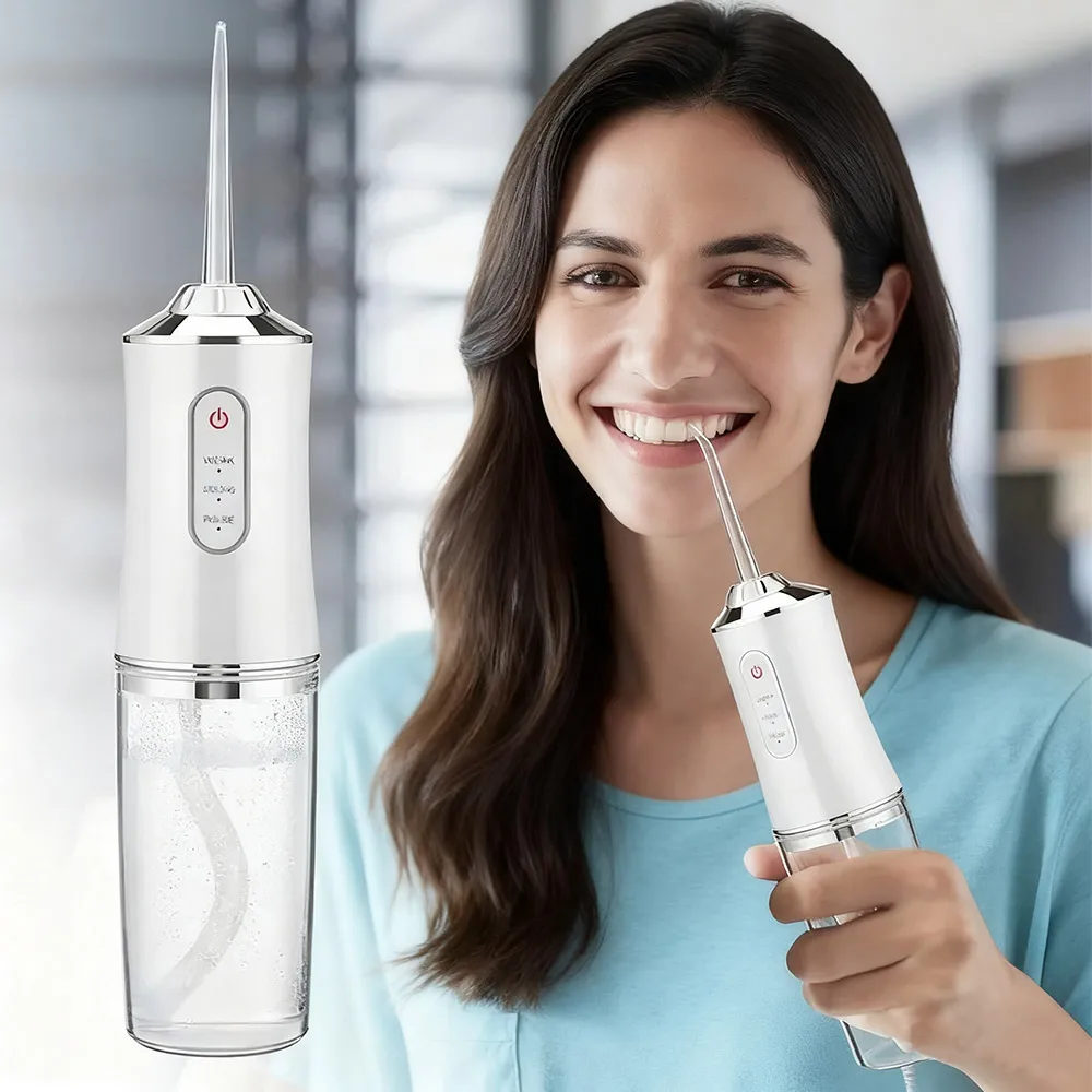 

Портативный умный электрический ирригатор для полости рта, ирригатор для воды, 4 струи, 3 режима, перезаряжаемый стоматологический водоструйный ирригатор, стоматологический очиститель зубов