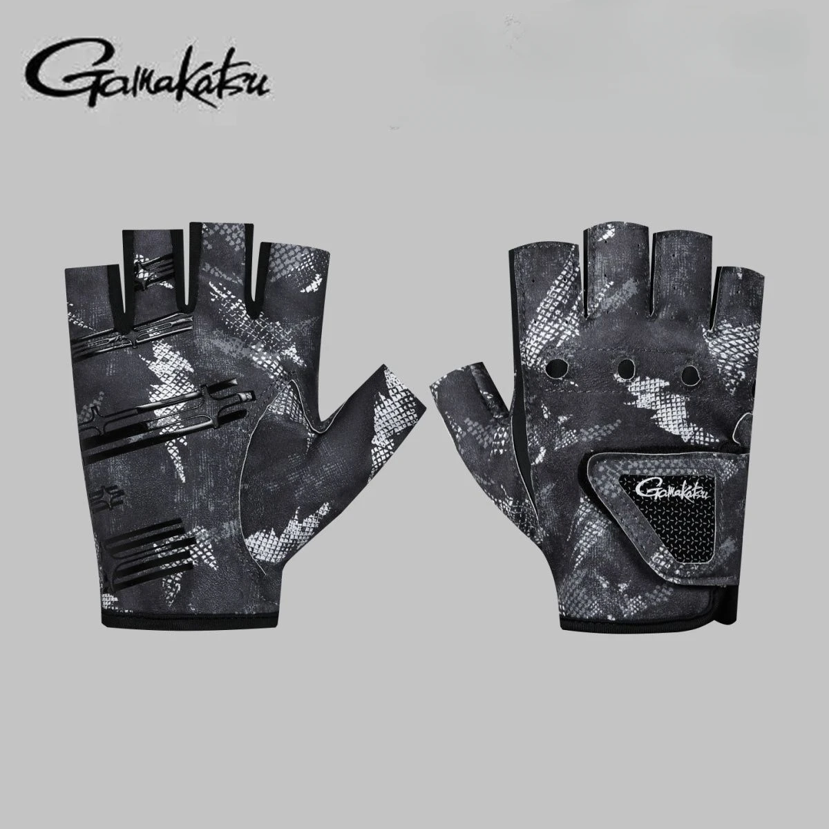 Gamakatsu Guantes de pesca tres dedos – Antideslizantes mar - imagen 4