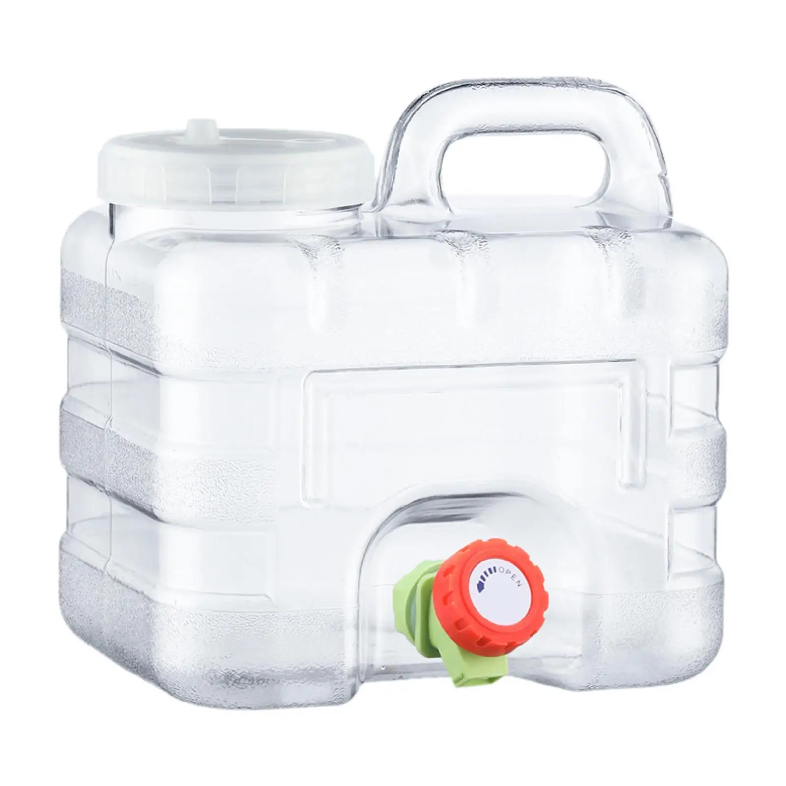 Water Container with Faucet Camping Water Storage Jug 7.5L Large Clear Drink Dispenser Water Canteen for Outdoor Cooking Picnic