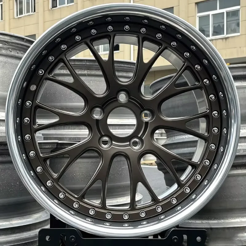 Custom 18 19 20 21 22 Inch Deep Lip 2 Piece Matte Bronze Polished Rims 5*120 5*114.3 5x112 Forged Alloy Wheels for W117 W204