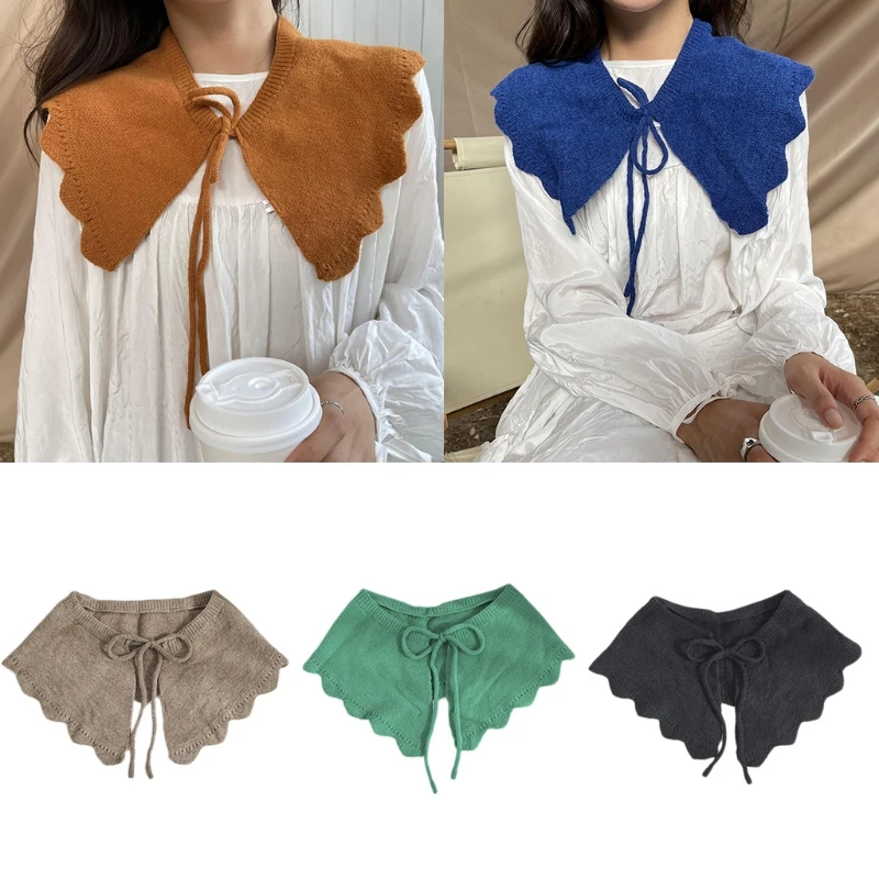 New Womens Multi Color False Collar Short Shawl Necklace Short Poncho Capelet