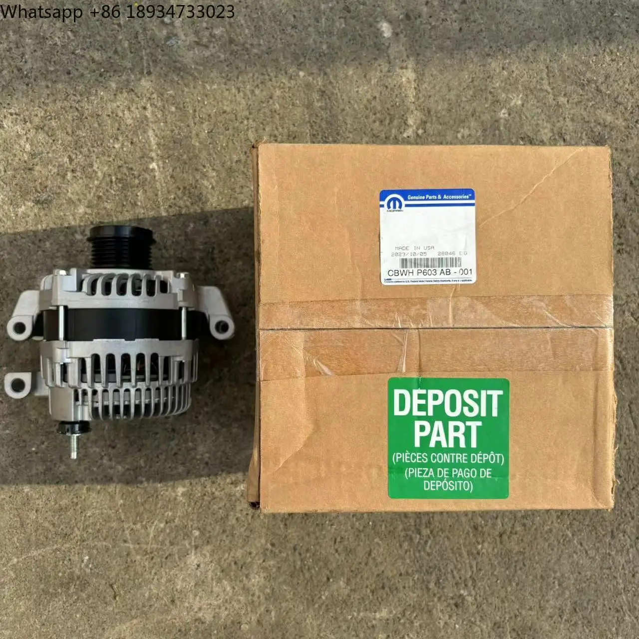 

mopar Genuine for Jeep Cherokee Kl Generator CBWHP603AA 50050491 56029624AB