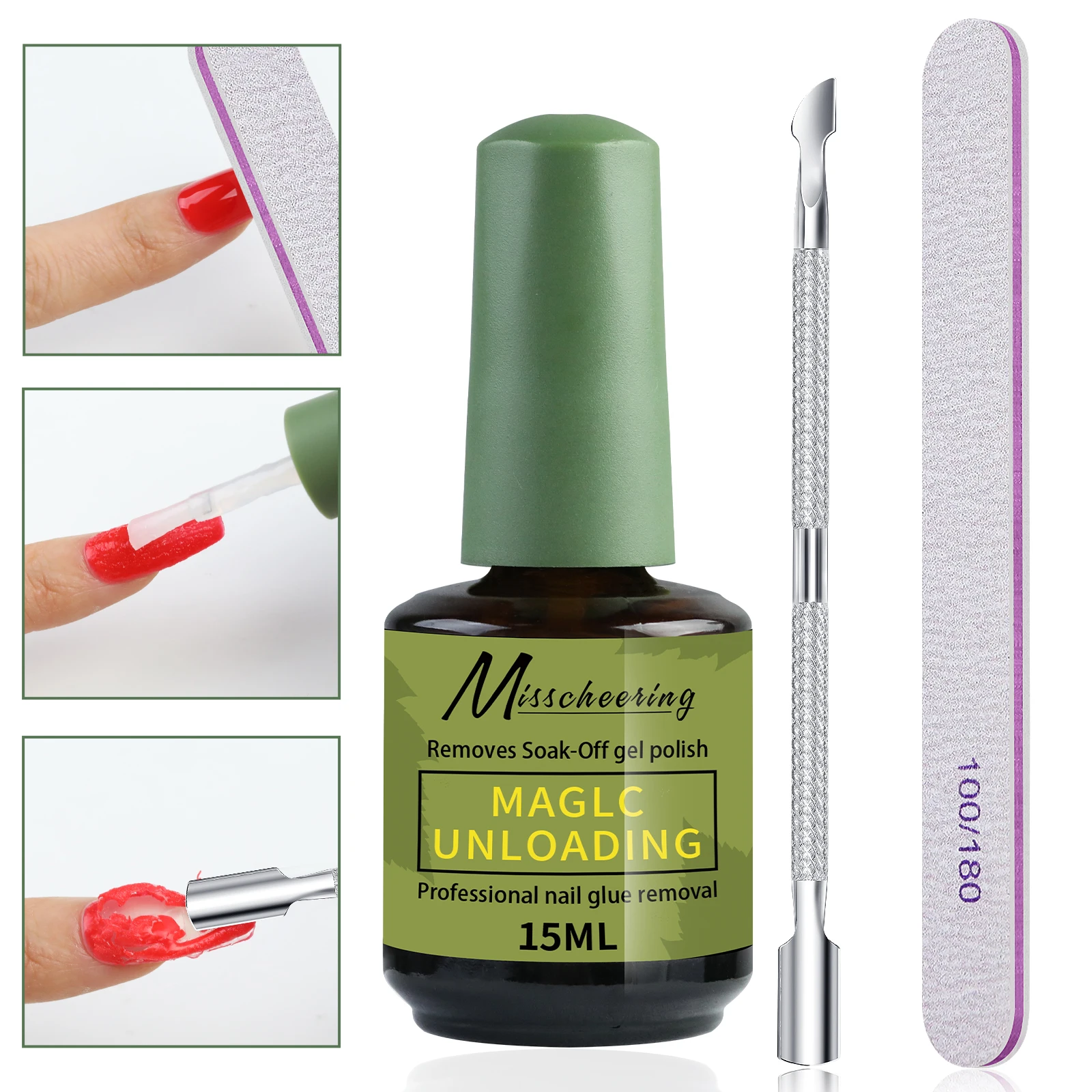 Misscheering 15 ml Magic Fast Nail Gel Polish Remover Schoon UV Losweken Semi Permanente Vernis Nail Art Removal Tools manicure