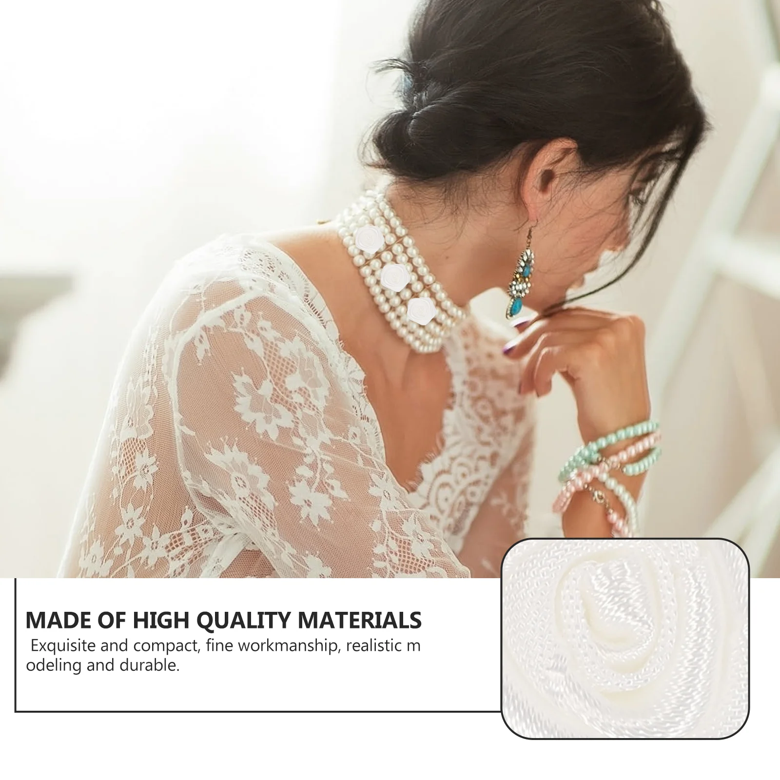 100 Pcs Decorate Ribbon Roses Bride Satin for Crafts Polyester Faux Mini Clothes