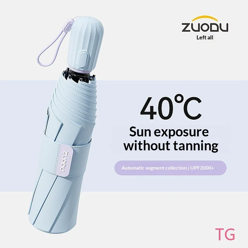 Leftdo Automatic Umbrella UV Protection Sun & Rain Dual Use Portable Compact Folding Umbrella