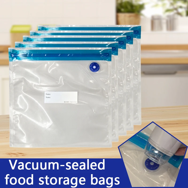 

Vacuum Bag Sealed Food Vacuum Packaging Bag Reusable Vacuum Compression Bag Meat Fruit Snack Sealed Storage Vacuum Pump Bag
