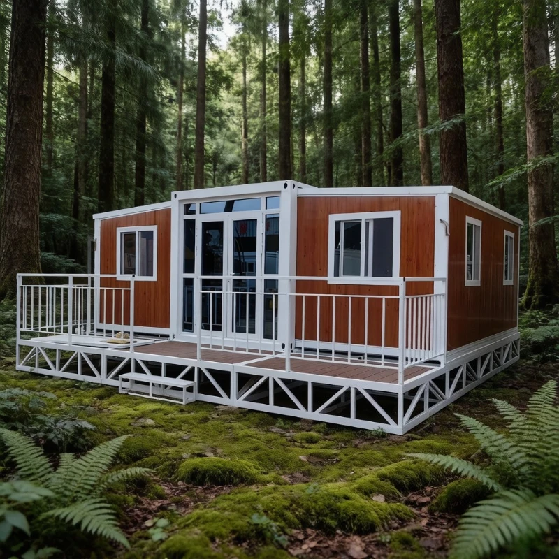 Camouflage Forest Cabin Garden Rooms Tiny House Modular House Prefab Steel Structure Modular Home Expandable Container Houses