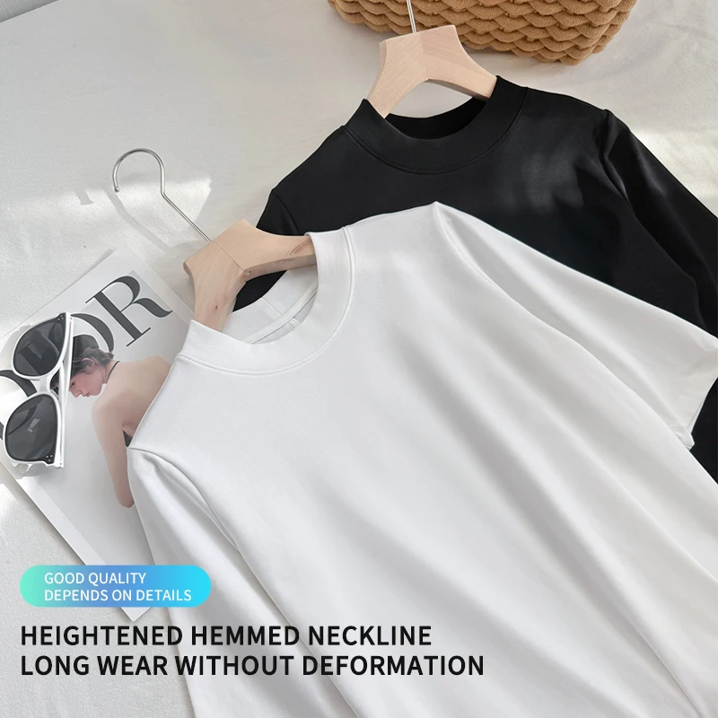 

Liquid Ammonia Ice Silk Mid Sleeve T Shirt Women 2026 Summer New Style Slim Fit Cooling Feel Base Layer Inner Wear Five Quarter