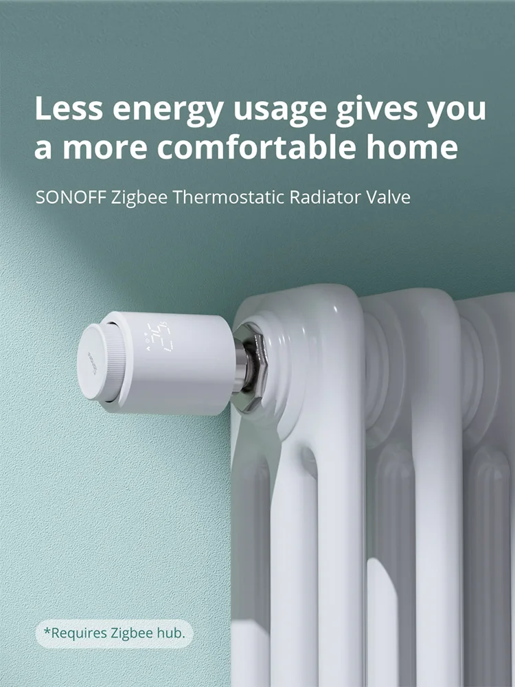 1-6PCS SONOFF TRVZB Zigbee Thermostatische Radiatorkraan Smart Home eWeLink App Afstandsbediening Werkt met SONOFF ZB Bridge-P - afbeelding 2
