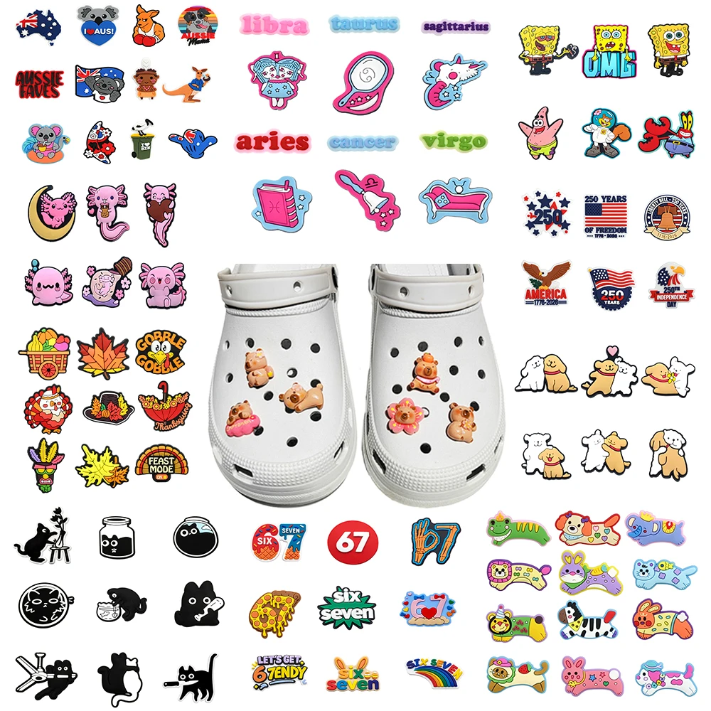 5-12pcs Potdemiel Cute Cartoon Suit Series PVC Boys Girls Shoe Accessories Detachable Waterproof DIY Shoe Decorations Gifts