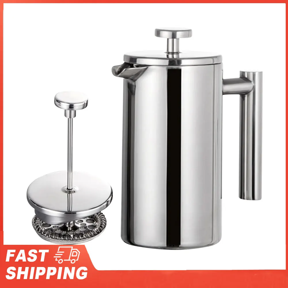 

Coffee Maker Stainless Steel Double Walled Insulated Coffee Maker Pot 350ml/800ml/1000ml French Press