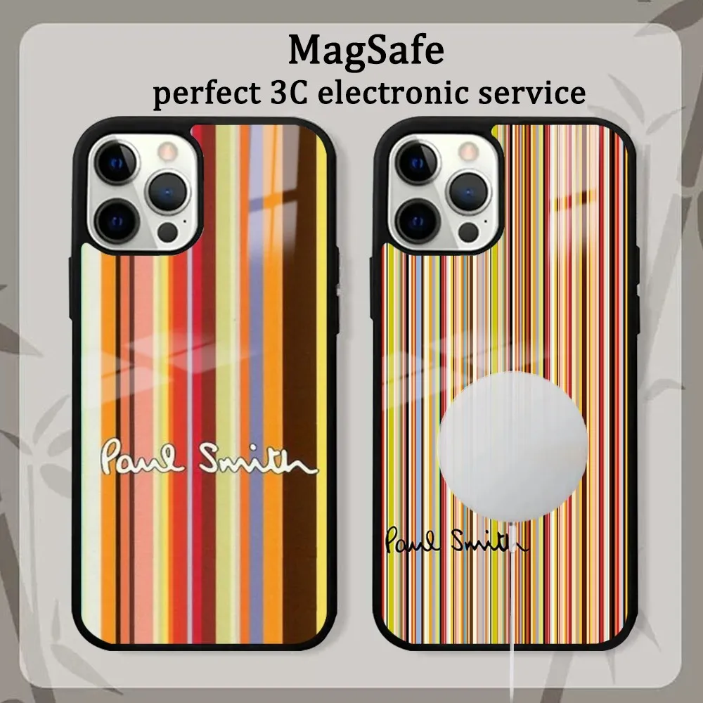 

P-Paul S-Smith Phone Case For iPhone16 15 14 13 12 11 Pro Max Plus Mini Mirror Magnetic Cover