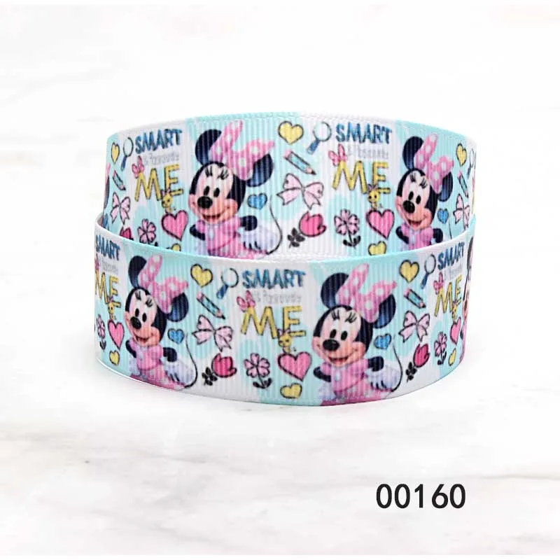 5Yards Mickey Minnie Mouse Printed Disney Ribbon for Hairbows DIY Craft Materials