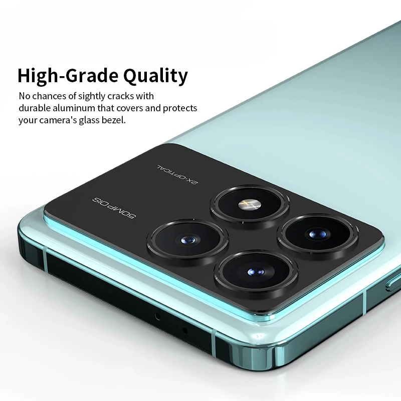 Aluminum Alloy Camera Lens Protectors For Xiaomi Poco F6 Pro Camera Protection Film Cover For Poco F6Pro PocoF6 Pro PocoF6Pro