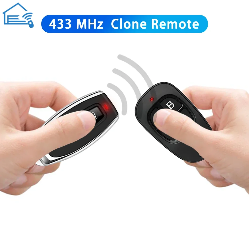 

Радиочастотный пульт-копир 433 МГц, 4-канальный передатчик 433 МГц, дублирующий код, для автомобильных ключей и электрических ворот гаража