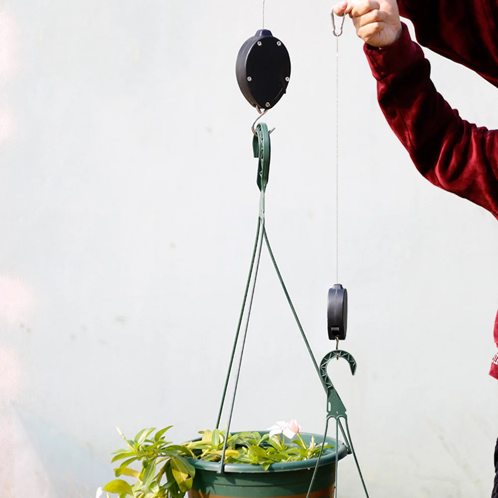 

Telescopic Hook Retractable Hanger Plant Hooks Heavy Duty 160cm Extension Balcony Garden Hanging Flower Baskets Planters Outdoor