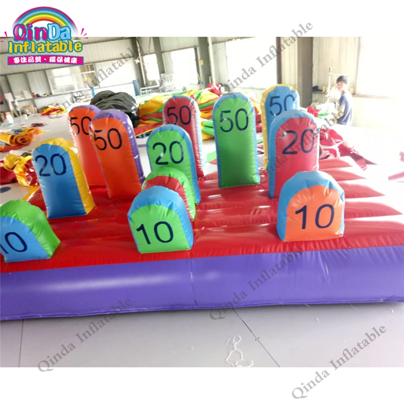 600D Oxford Fabric Inflatable Ring Toss Challenge,Inflatable Interactive Throw Ring Game Colorful Ring Toss Game