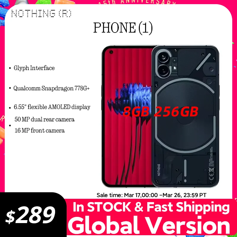 Global Version Nothing Phone 1 5G Smartphone Snapdragon 778G+ 6.55