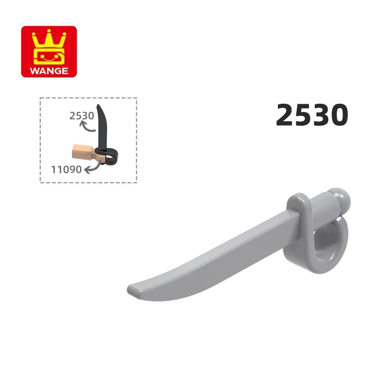 

WANGE 2530 50g/245pcs Brick Figure Part Knife Cutter Sword Tool Accesstories Compatible with Building Blocks For Children Gifts