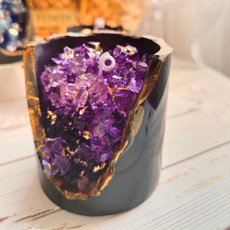 Creative Souvenirs Crystal Ore Candle Aromatherapy DIY Soy Wax Scented Candles Home Decoration Birthday Gift Decor Shooting Prop