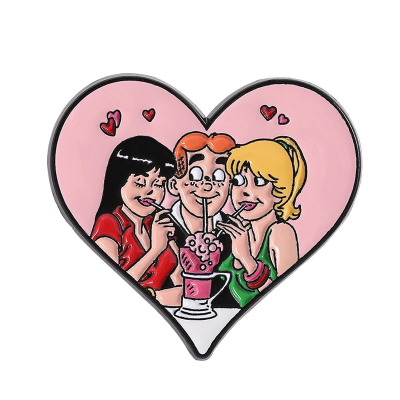 

Campus Comics Boy Girl Enamel Pins Cartoon Comics Character Brooch Clothes Lapel Badge Jewelry Gifts for Fans Lover Friends