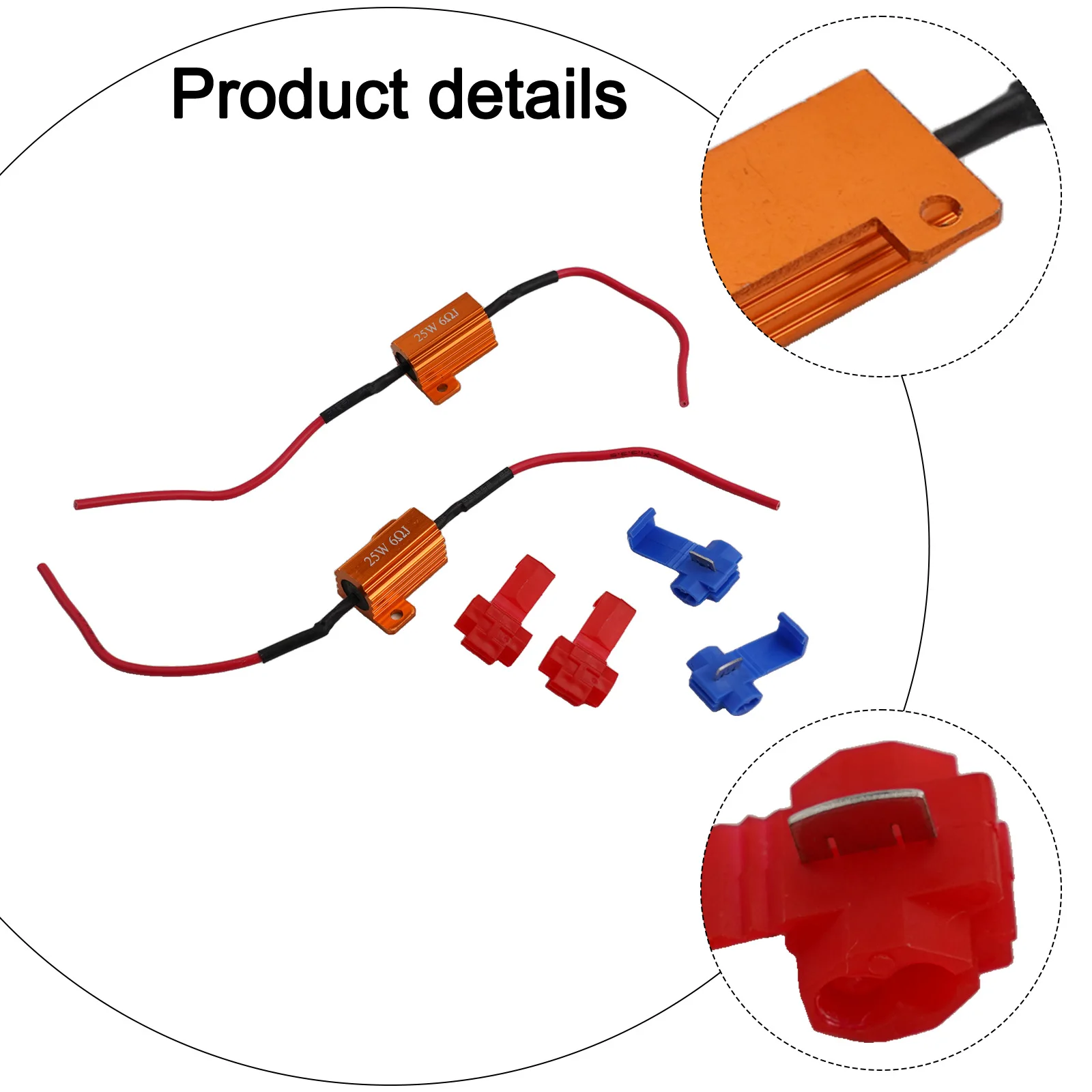 

W Ohm Quick Installation LED Turn Signal Light Stable Performance As The Picture Shows Car Canbus Load Resistors